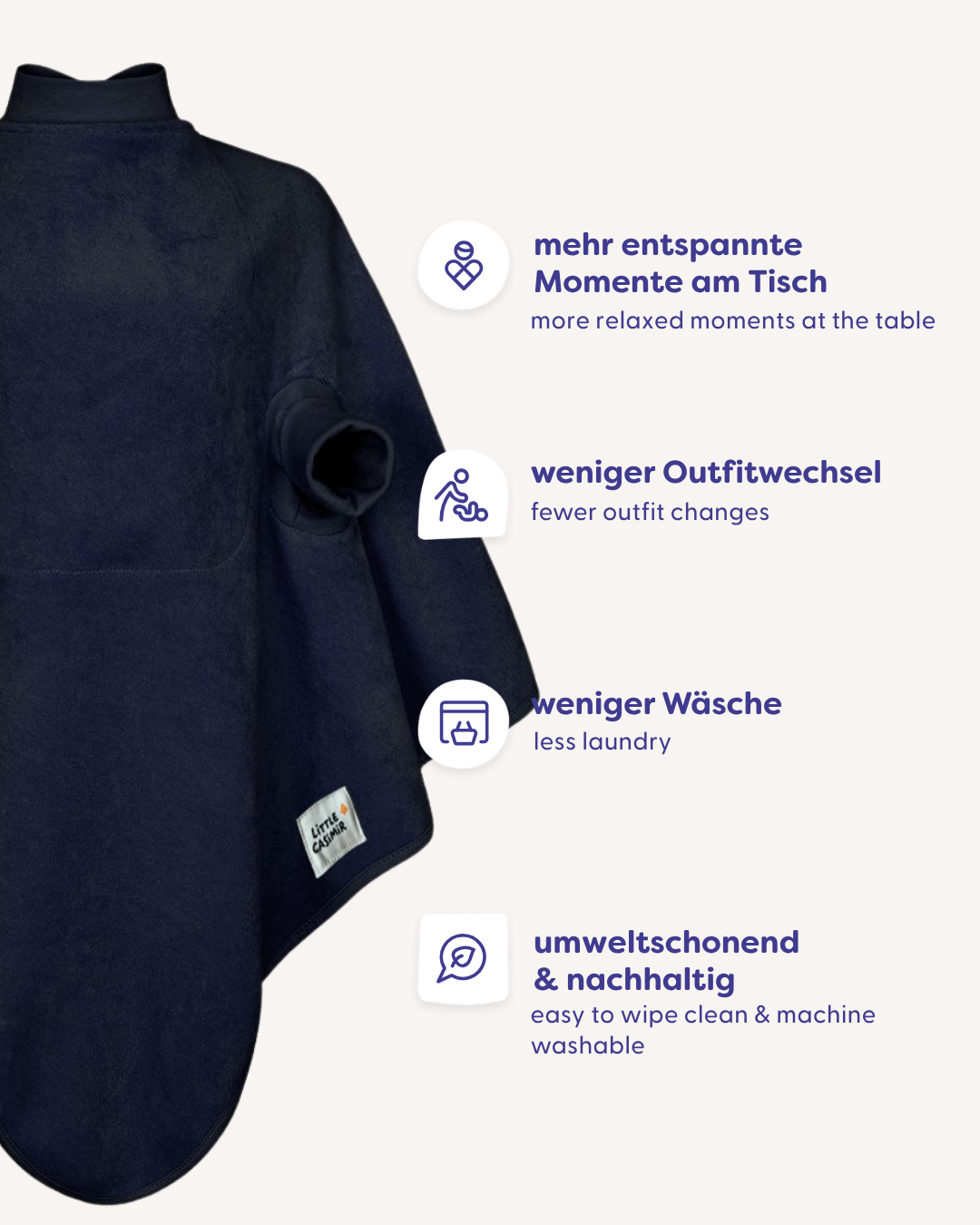 "Boo" Lätzchen - Midnight Blue