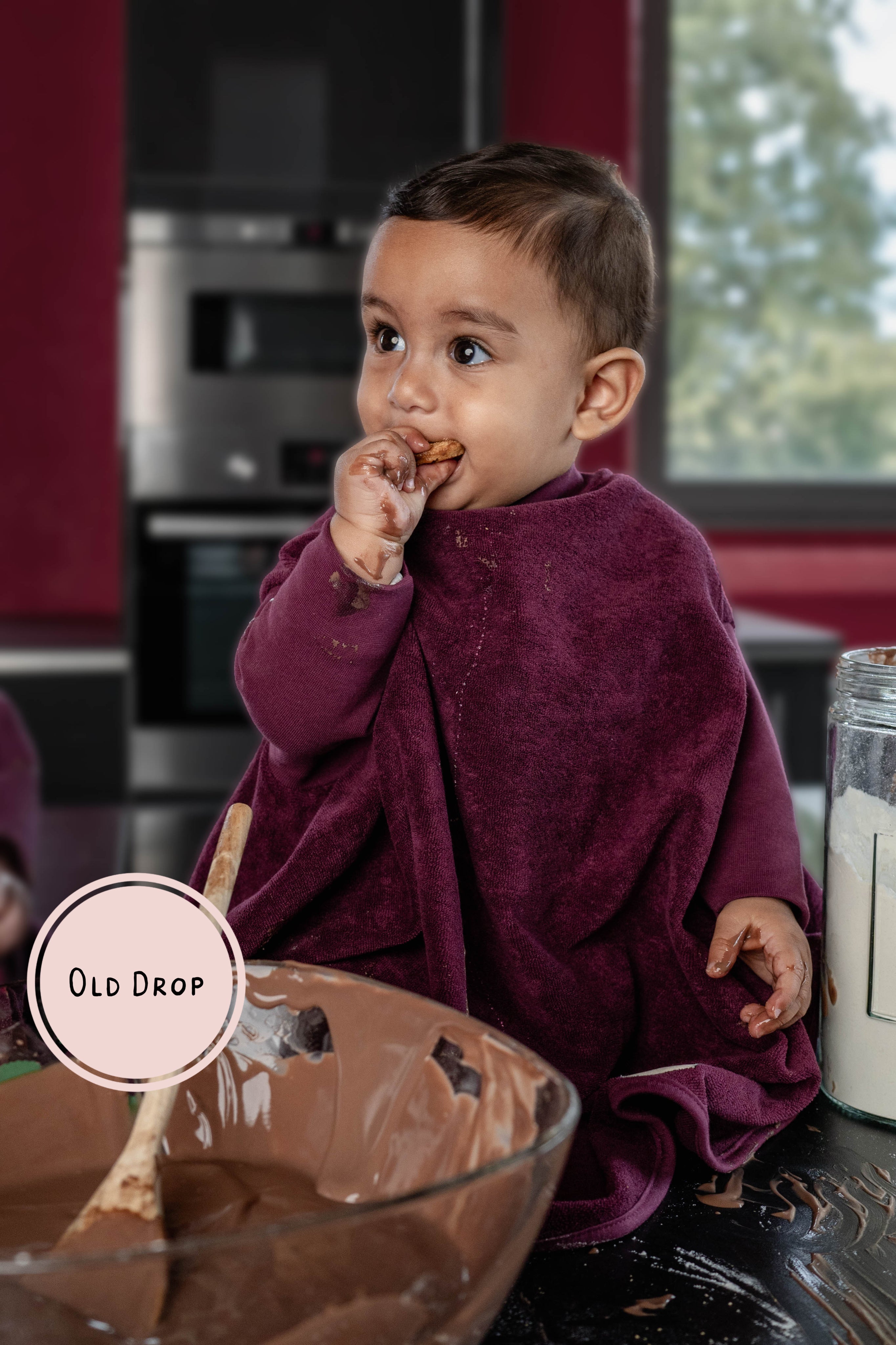 Bavoir « Boo » – Chocolat chaud à la cerise