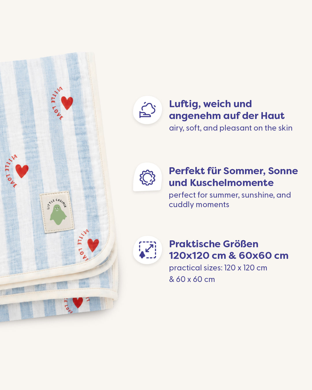 Tissu Mousseline Cuddly - Tiny Hearts