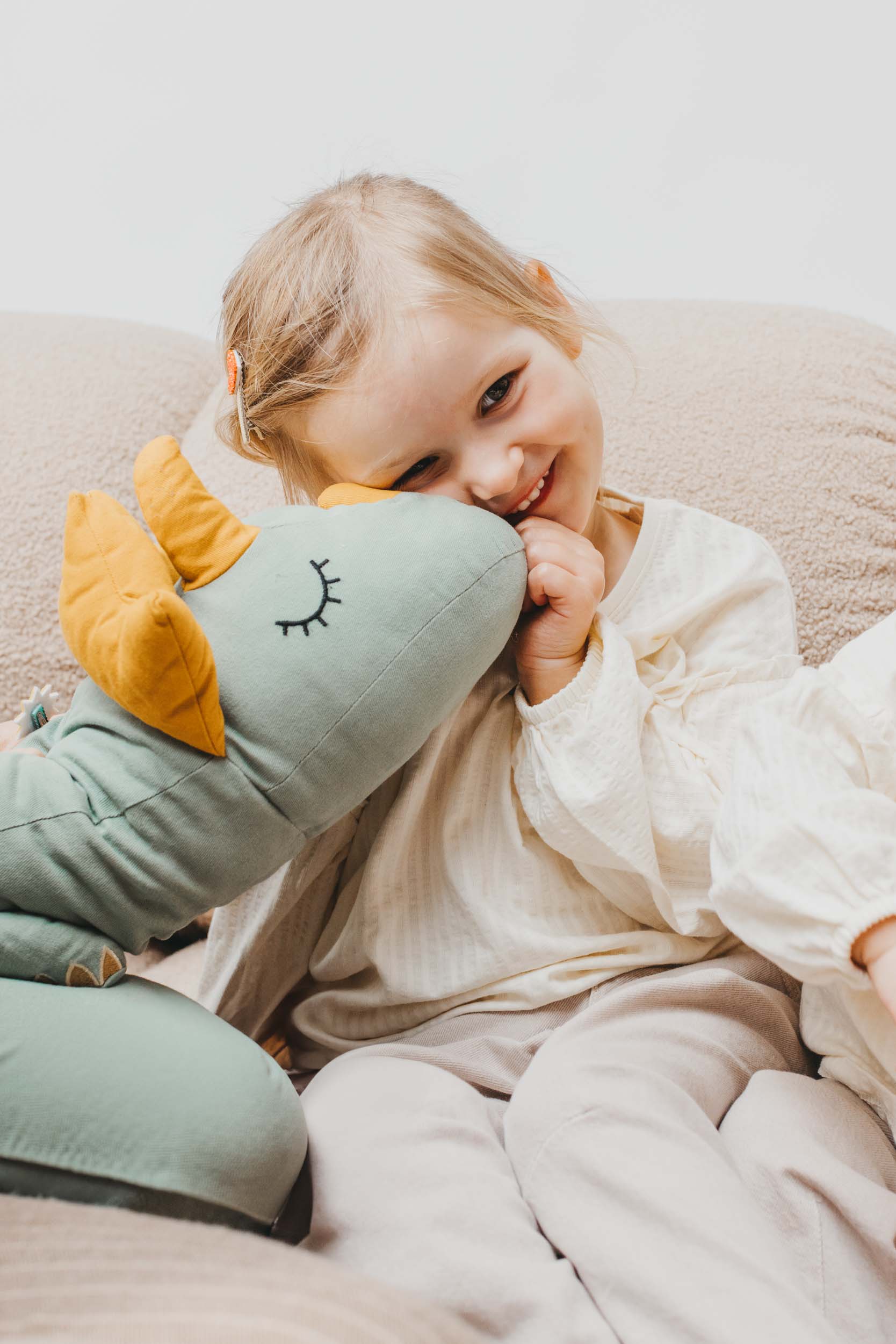 Bed snake "Cuddle Buddy - Sage Saurus"